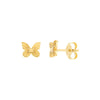 Fluted Butterfly Micro Stud Earrings