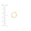 Medium White Enamel Round Twist Hoops
