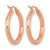 14K Rose Gold 3mm Polished Hoop Earrings