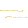 Push Lock Paper Clip Bracelet with Bead Charm