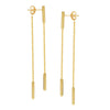 Front and Back Double Staple Bar Earrings