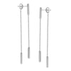 Front and Back Double Staple Bar Earrings