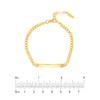 Initial ID Plate on Curb Chain Adjustable Bracelet