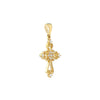 Open Filigree CZ Cross Pendant