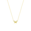 Plated Sterling Silver Mini Butterfly Necklace