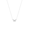 Plated Sterling Silver Mini Butterfly Necklace
