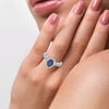 14K 0.28Ct Diamond Sapphire Ring