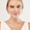 2 X 40mm DC Florentine Hoop Earrings