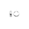 Sterling Silver Edged Diamond Cut Hoops