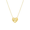 Beaded Border Radiant Heart Necklace