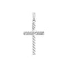 17mm Twisted Design Cross Pendant