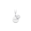 Sterling Silver Peace Disc Necklace with Peace Sign