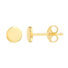 Mini Disc Stud Earrings on Post Back