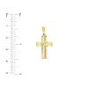 Diamond Cut Middle 3D Cross Pendant