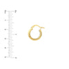 Plated Sterling Silver Ribbed Baby Hoop Earrings