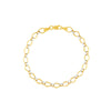 Two-Tone Open Teardrop Link Bracelet
