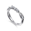 14K White Gold Diamond Wedding Band