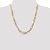 14K 7mm Flat Figaro Chain