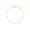 Alternating Bezel Diamond &amp; Bead Bracelet