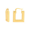 Square Polished Puff Earrings