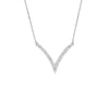 Sterling Silver CZ Chevron Adjustable Necklace