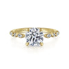 14K Yellow Gold Round Diamond Engagement Ring