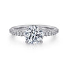 14K White Gold Round Diamond Engagement Ring
