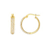 Pave CZ Hoop Earrings