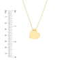 Engravable Heart Plate Adj. Necklace