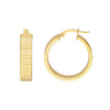 20mm Line Round Hoop Earrings