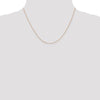 14K Rose Gold .5mm Baby Box with Lobster Clasp Chain