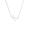 Sideways Block Initial Necklace