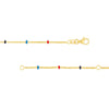 Tri-colored Enamel Bead Saturn Chain