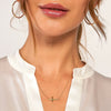 E2W Small Sideways Cross Adjustable Necklace