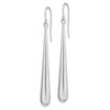 14K White Gold Polished Shepherd Hook Earrings