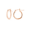 2mm x 15mm Polished Hoop Earrings