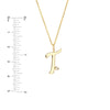Script 'T' with Diamond Bezel Necklace