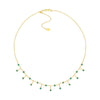 Turquoise Enamel Station and Dangle Choker