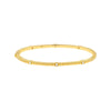 Diamond Fluted Station Bangle Bracelet (1/6tcw)