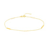 White Enamel Alternating Bar Anklet