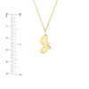 Script 'J' with Diamond Bezel Necklace