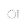 Brick Hoop Earrings with Omega Back