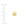 Ridged Button Stud Earrings on Post Back