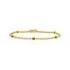Emerald &amp; Diamond Station Bracelet