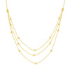 Bib Necklace with Diamond-Cut Beads