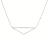 Sterling Silver Elongated Triangle Necklace