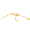 Fluted/Polished Hexagon Adjustable Anklet