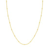 3mm Disco Bead Rolo Chain Necklace