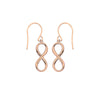 Plated Sterling Silver Infinity Dangle Earrings