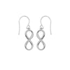 Plated Sterling Silver Infinity Dangle Earrings